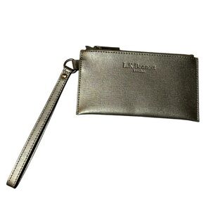 L K Bennett Metallic Leather Coin Purse Wristlet
